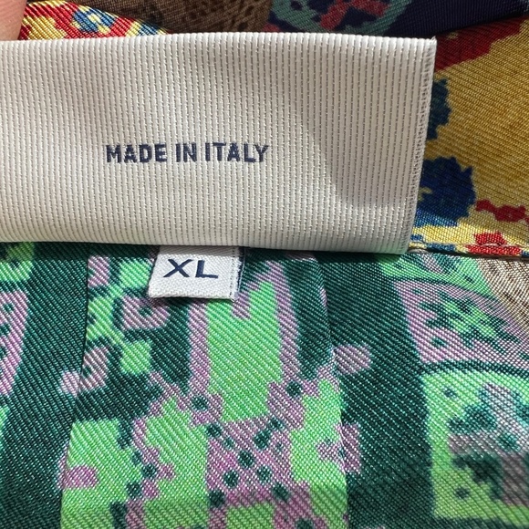 Pierre-Louis Mascia 100% Silk Dress, XL, Geometric Design, Maxi Dress - Picture 14 of 16